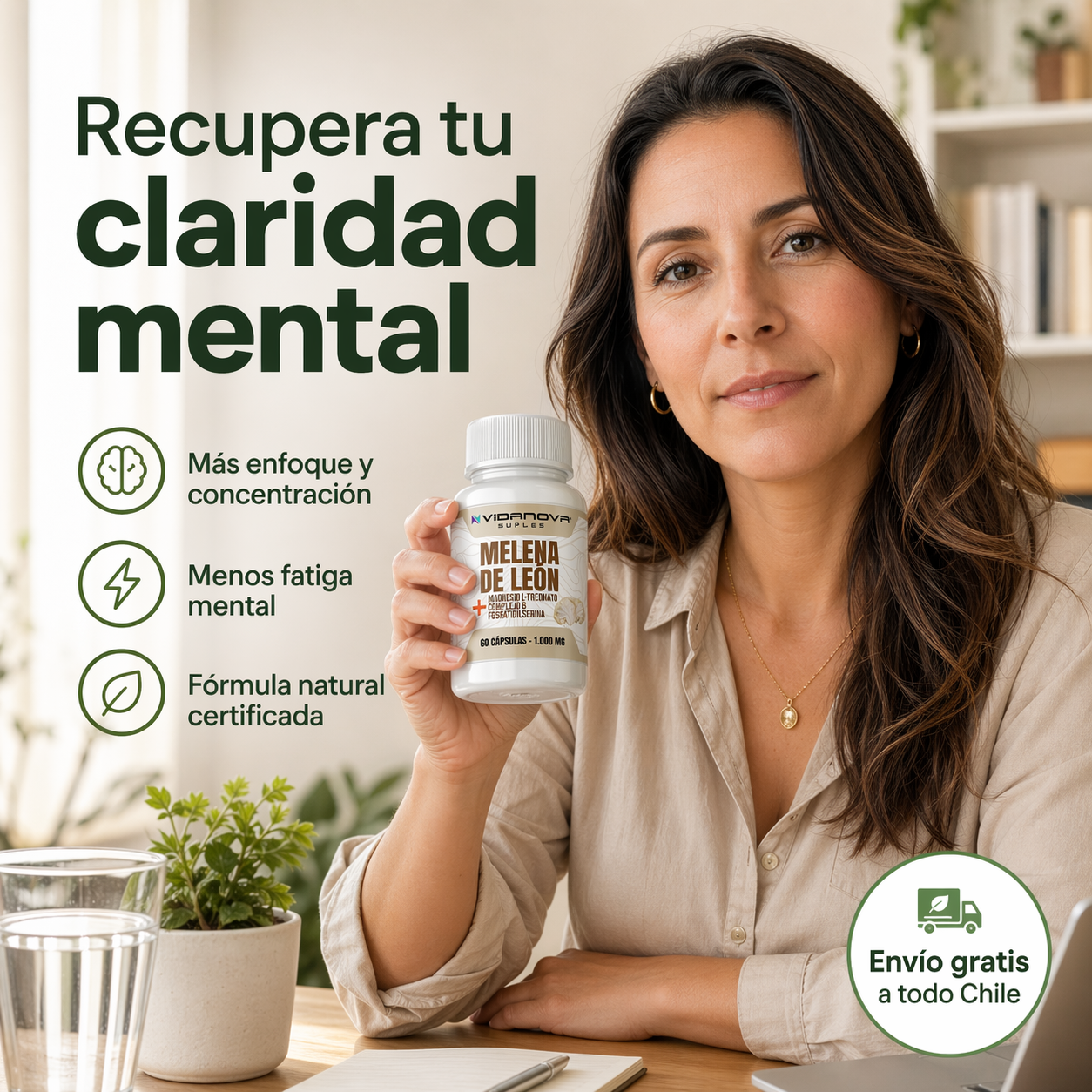 Melena de León Fortificada — Claridad Mental y Energía Natural