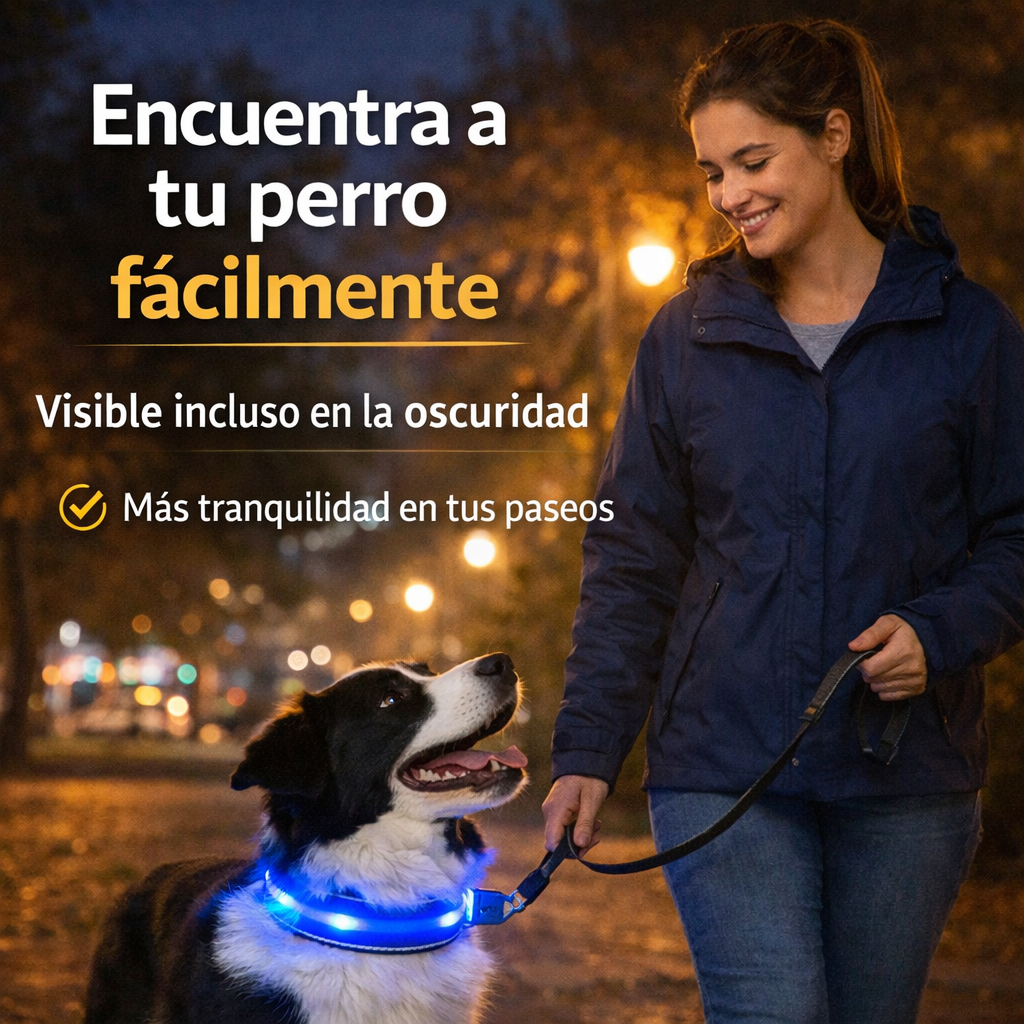 LumiPet™ – Collar LED Recargable para Mascotas